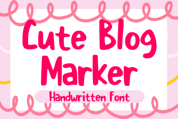 Cute Blog Marker: A Playful Font for Creative Projects