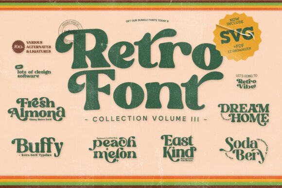 Retro Groovy Bundle: Your Ultimate Vintage Typography Toolkit