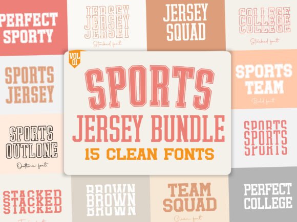 Sports Jersey Bundle: Classic Varsity Style for Modern Design