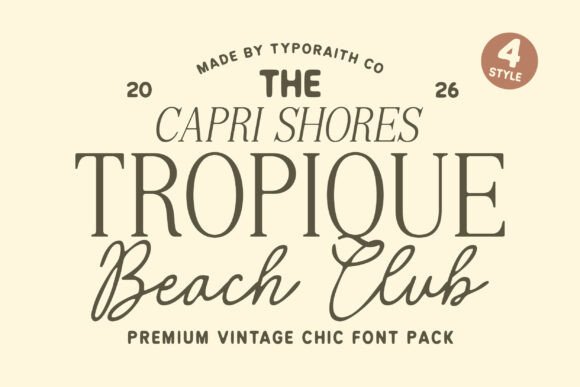 Tropique: The Vintage Chic Font for Coastal Elegance