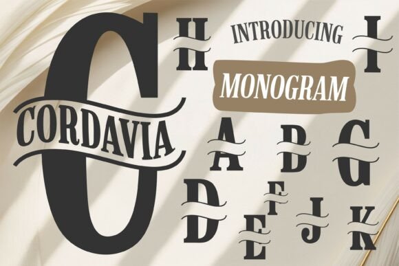 Unlocking Elegance: The Cordavia Monogram Serif Typeface